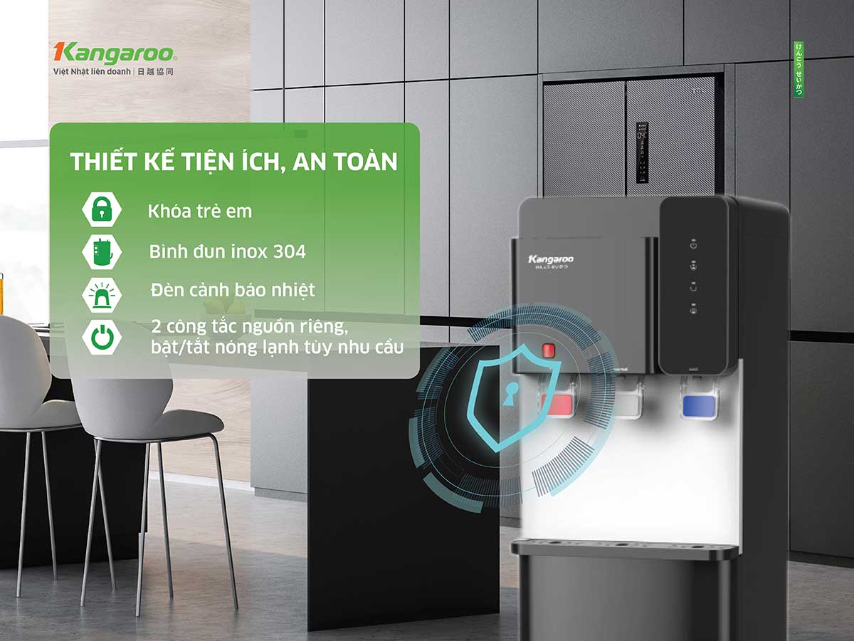 Cây nước nóng lạnh Kangaroo KG699A3 tiện ích , an toàn